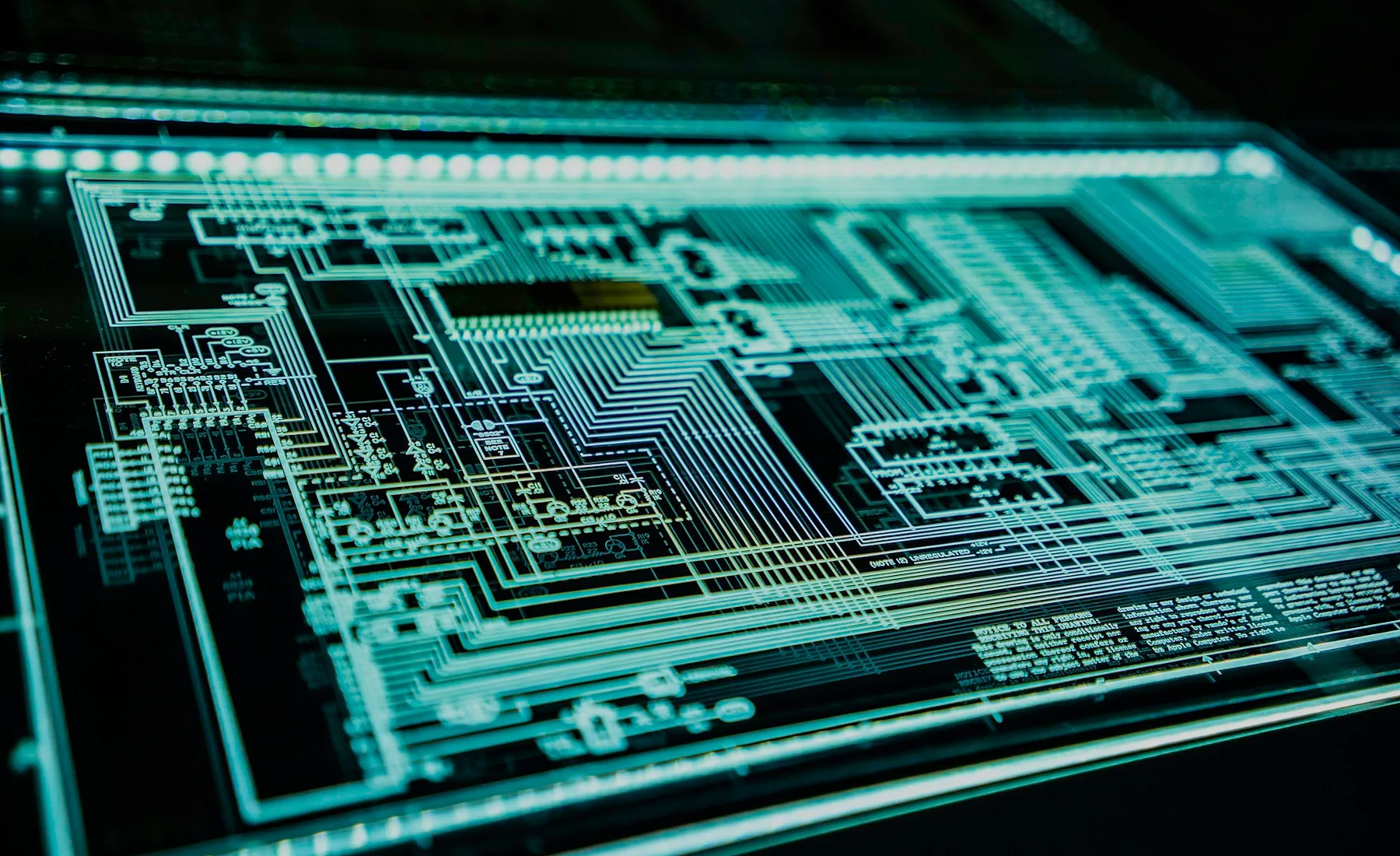 Abstract close-up of a circuit board